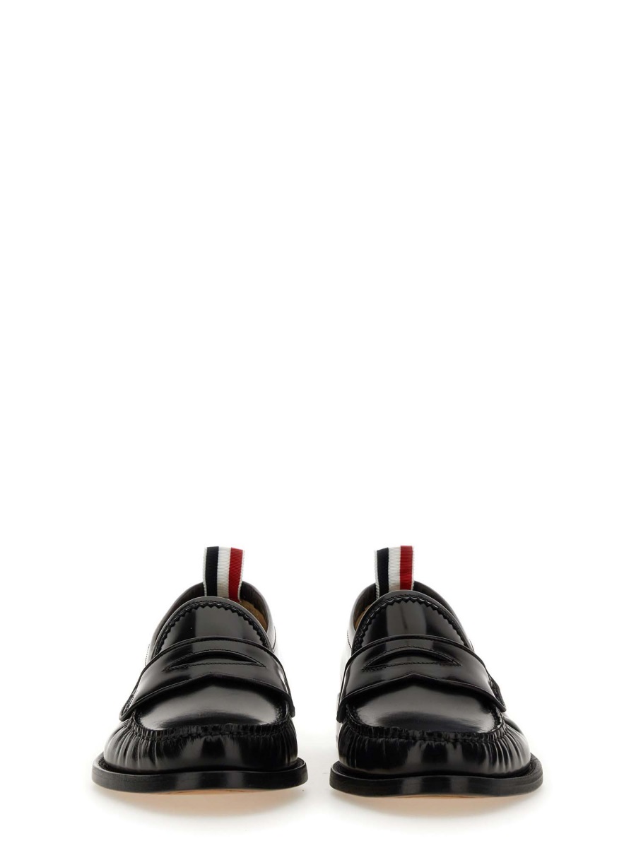 Thom Browne LEATHER LOAFER Zwart