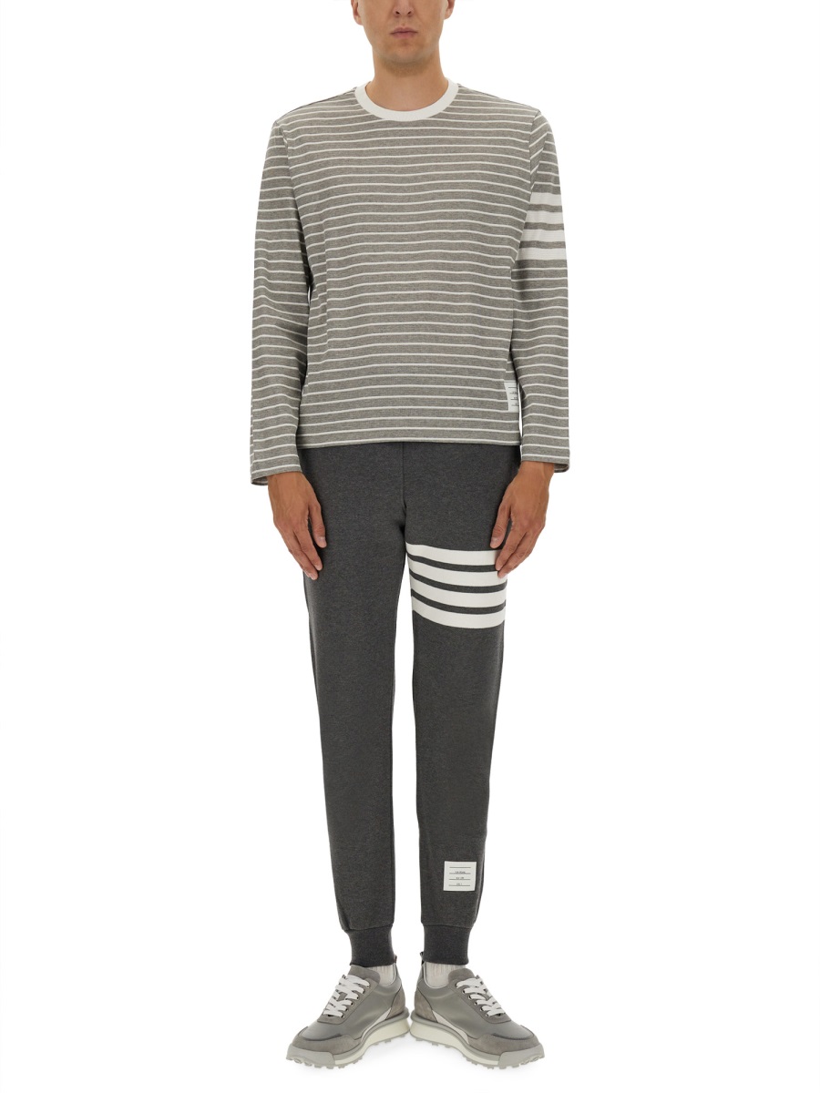 Thom Browne STRIPED T-SHIRT Grijs
