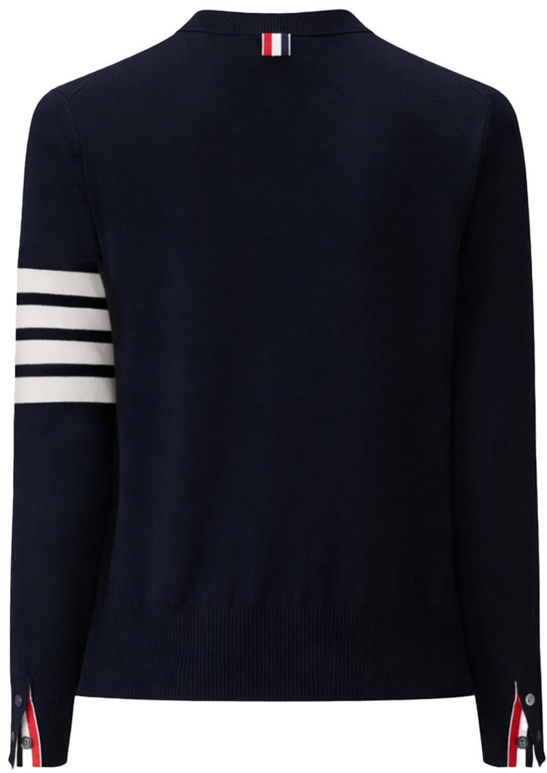 Thom Browne VIRGIN WOOL CARDIGAN Blauw