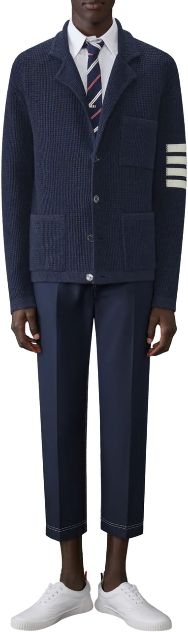 Thom Browne 4 Bar Navy Blauw