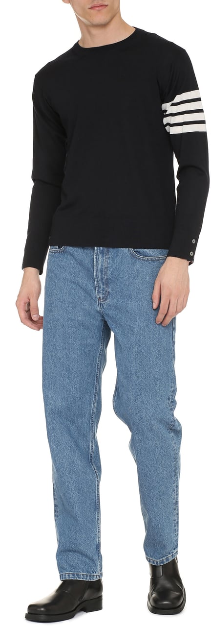 Thom Browne Merino wool crew-neck sweater Blauw