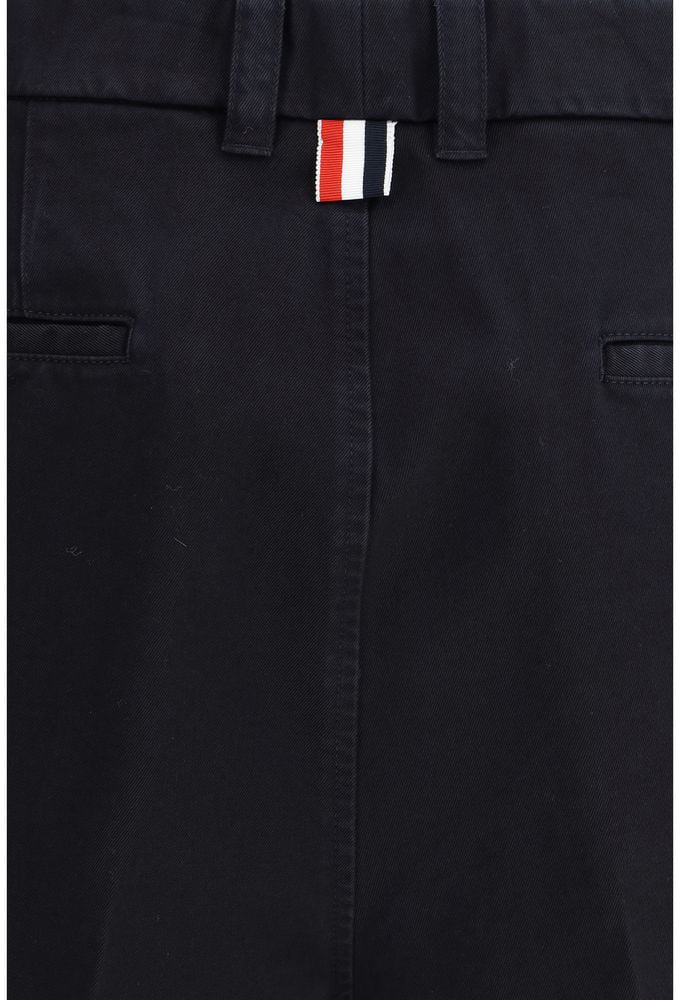 Thom Browne Blue Polyester Bermuda Shorts Blauw