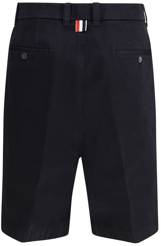 Thom Browne Blue Polyester Bermuda Shorts Blauw