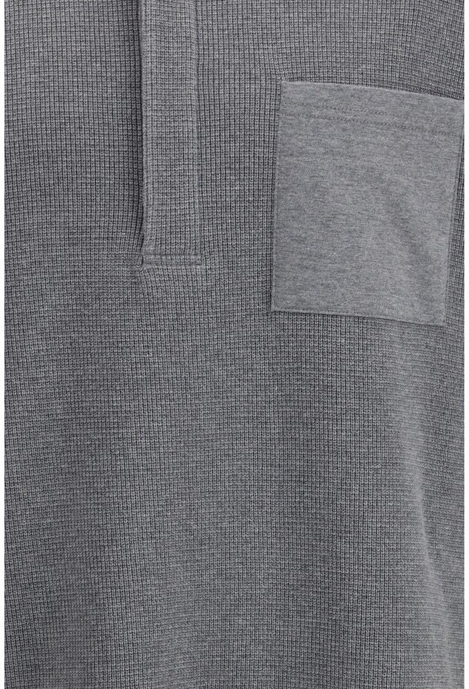 Thom Browne Thom Browne Gray Cotton Polo Shirt Bruin