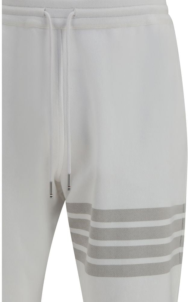 Thom Browne Thom Browne White Cotton Joggers (Workout Pants) Bruin