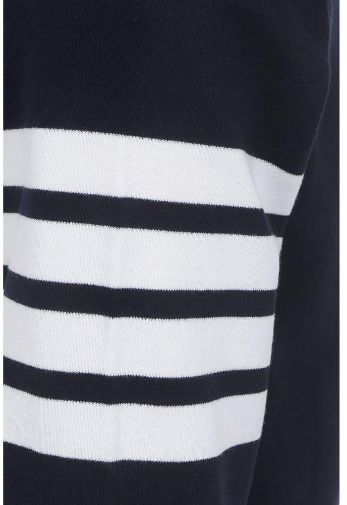 Thom Browne "4-Bar" Crew Neck Sweatshirt, In Blue Cotton Blauw