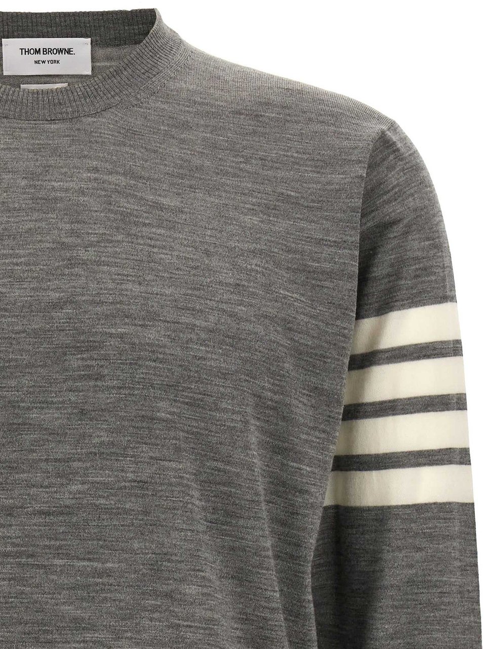 Thom Browne Gray Virgin Wool Cardigan Grijs