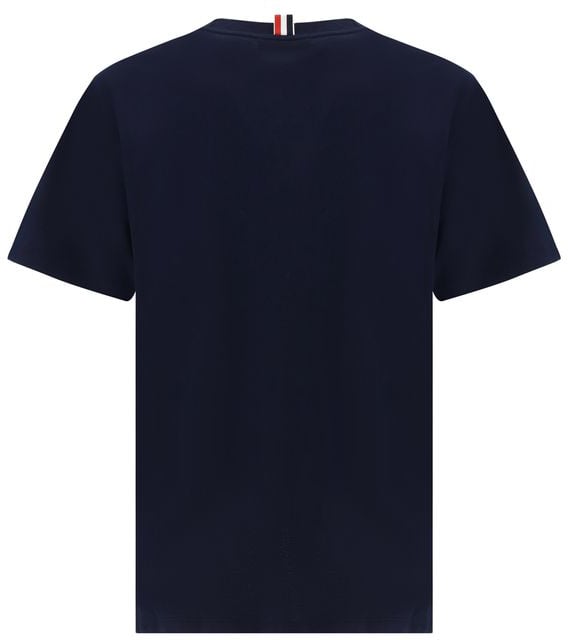 Thom Browne Blue Cotton T-Shirt Bruin