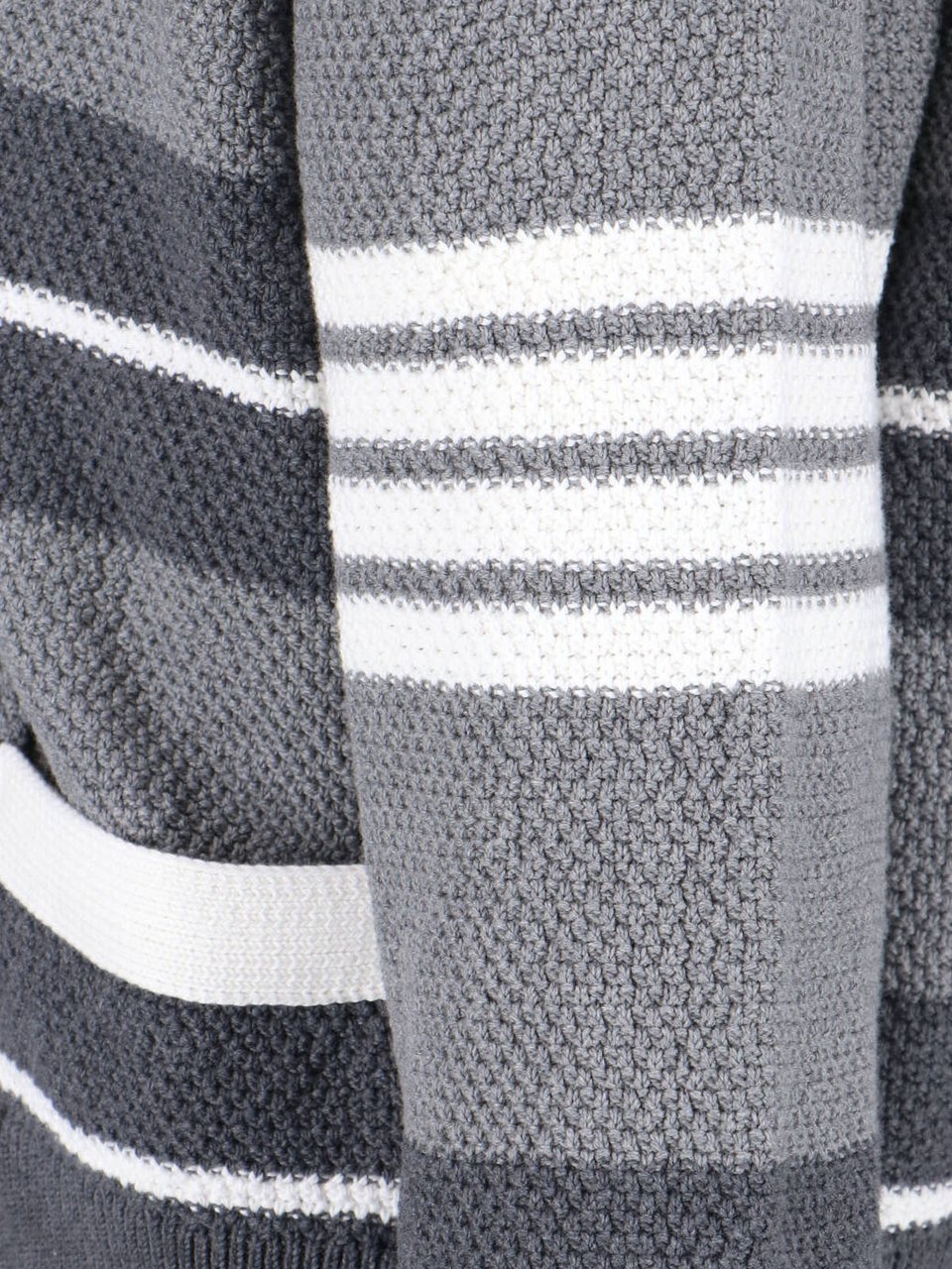 Thom Browne Striped Cardigan – Grey Grijs