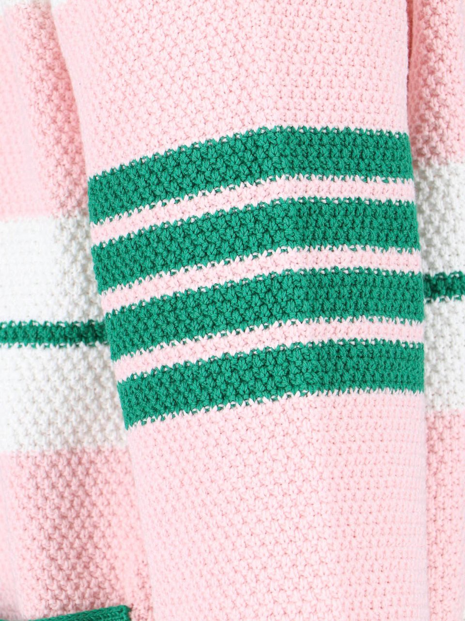 Thom Browne Striped Cardigan – Pink Roze