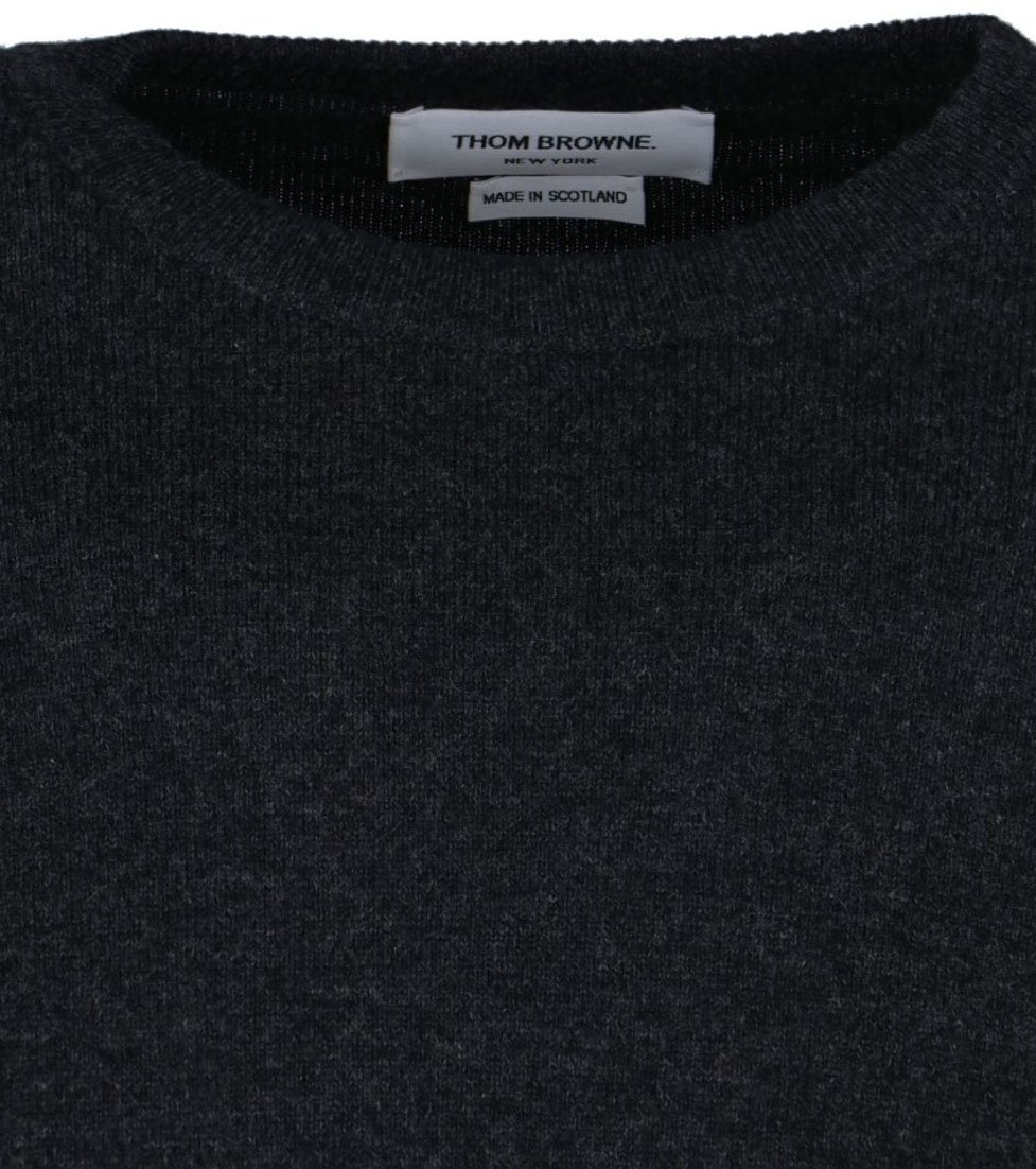 Thom Browne 'Loopback 4-Bar' Knit Top – Black Zwart