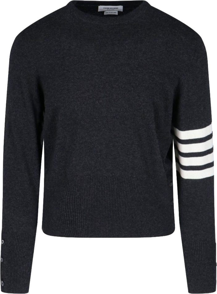 Thom Browne 'Loopback 4-Bar' Knit Top – Black Zwart
