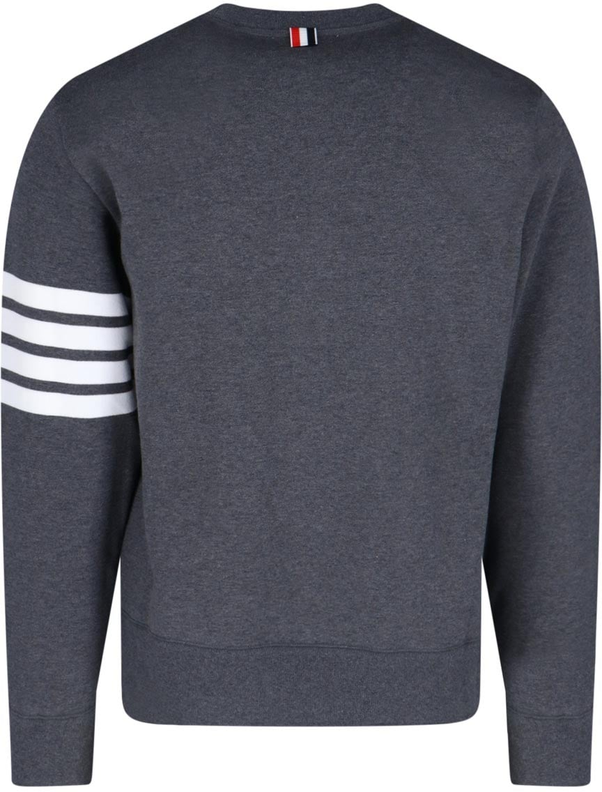 Thom Browne "Loopback 4-Bar" Crewneck Sweatshirt Grijs