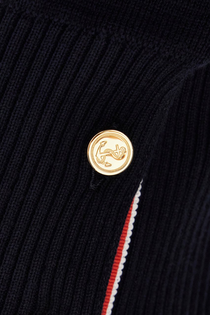Thom Browne Midnight blue wool sweater Blauw