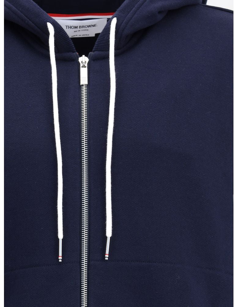 Thom Browne Blue Cotton Sweatshirt Blauw