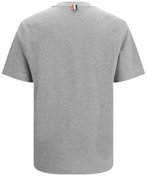 Thom Browne Gray Cotton T-Shirt Grijs