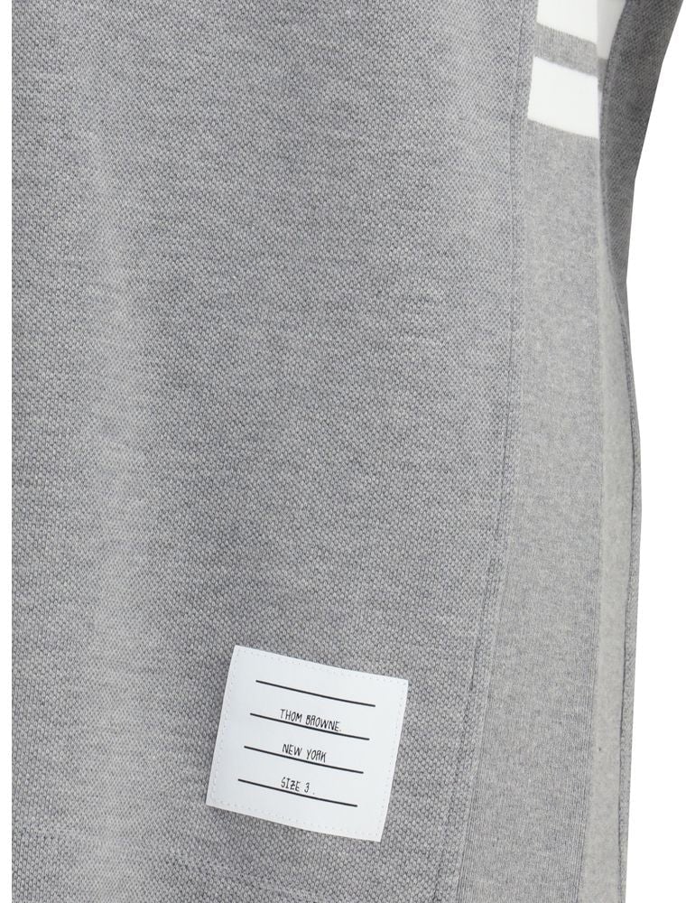 Thom Browne Gray Cotton T-Shirt Grijs