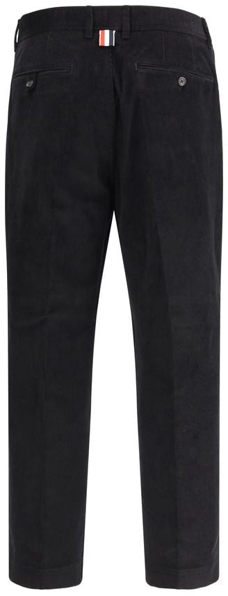 Thom Browne Black Cotton Chino Pants Zwart