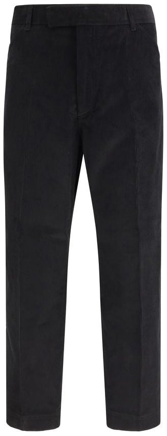 Thom Browne Black Cotton Chino Pants Zwart