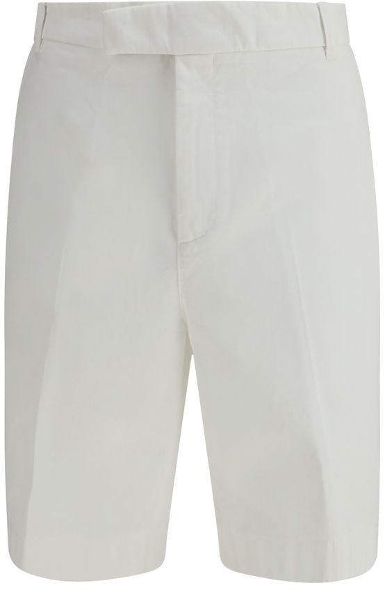 Thom Browne White Polyester Bermuda Shorts Wit