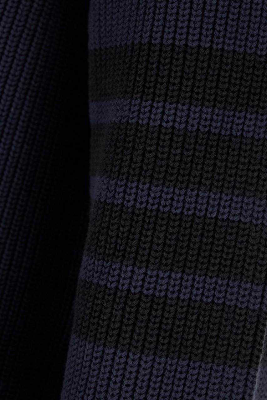 Thom Browne Midnight blue cotton sweater Blauw