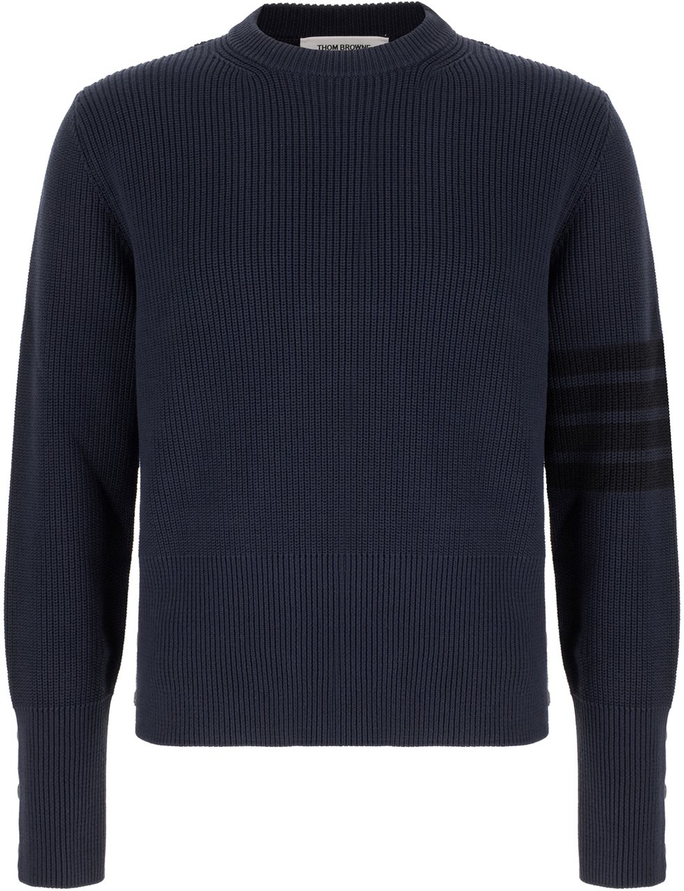 Thom Browne Midnight blue cotton sweater Blauw
