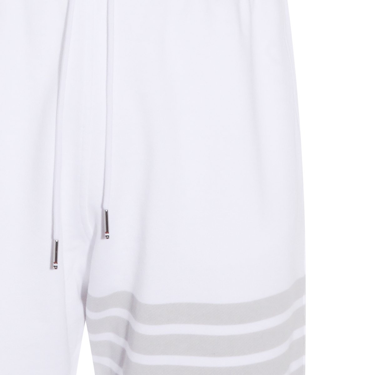 Thom Browne Casual Trousers with Subtle Horizontal Stripes Wit