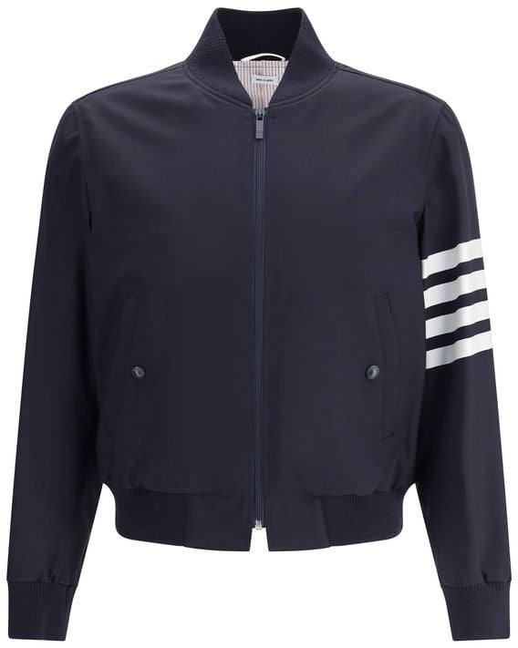 Thom Browne Thom Browne Blue Wool Bomber Bruin