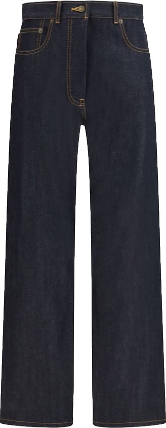 Thom Browne Blue Cotton Straight-Leg Jeans Blauw