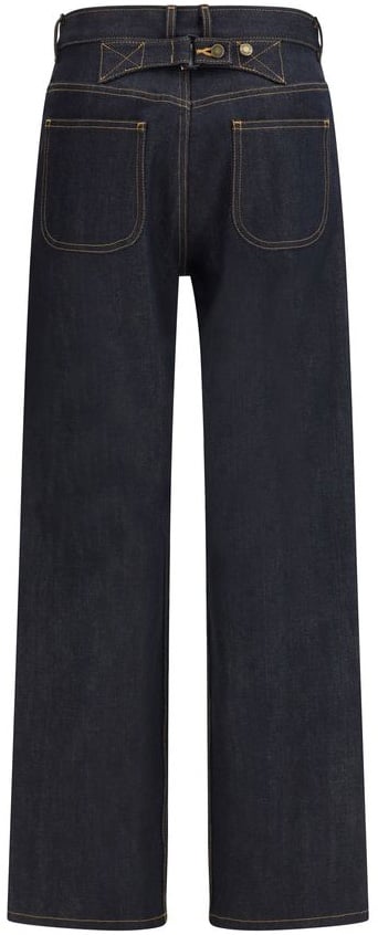Thom Browne Blue Cotton Straight-Leg Jeans Blauw