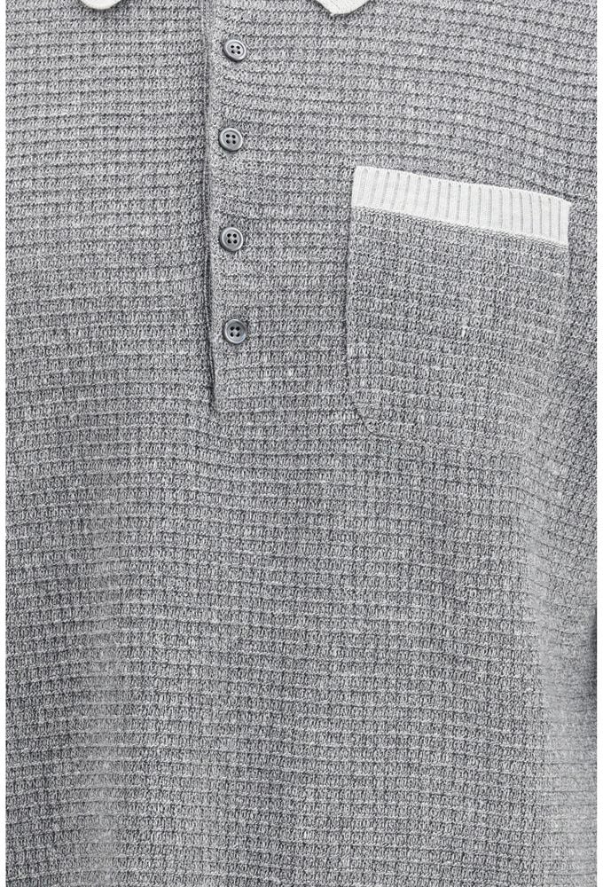 Thom Browne Gray Linen Dress Shirt Grijs