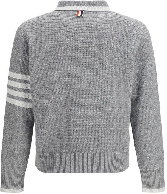 Thom Browne Gray Linen Dress Shirt Grijs