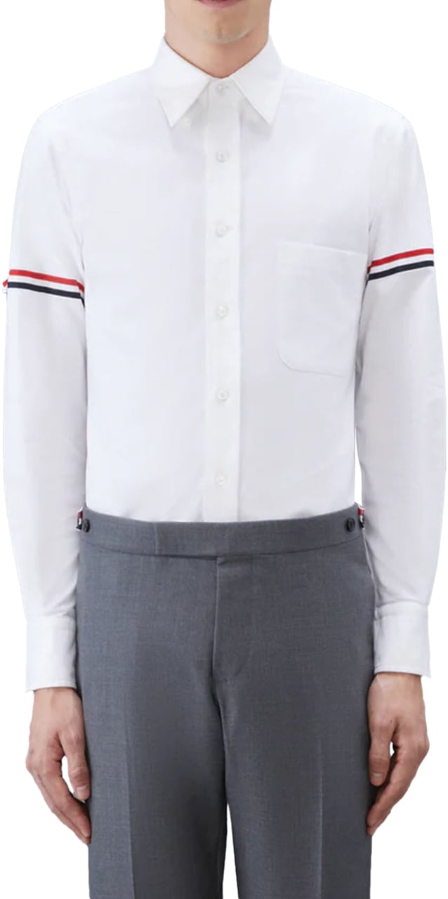 Thom Browne OXFORD ARMBANDS CLASSIC SHIRT WHITE Wit