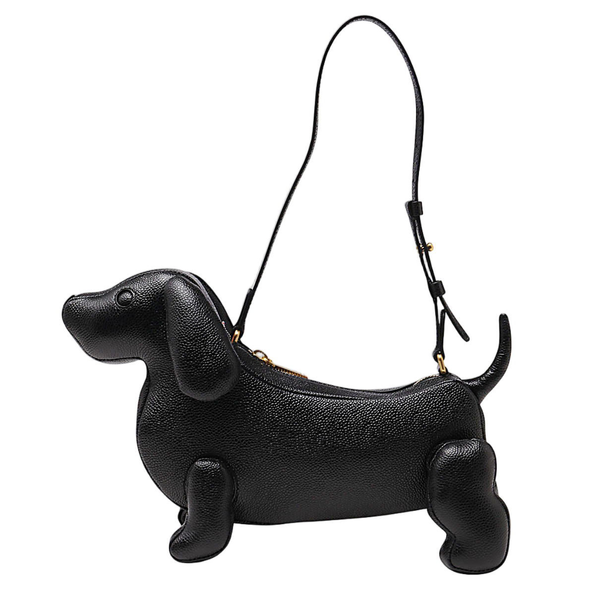 Thom Browne Sculptural Dachshund-Shaped Handbag With Adjustable Strap Zwart