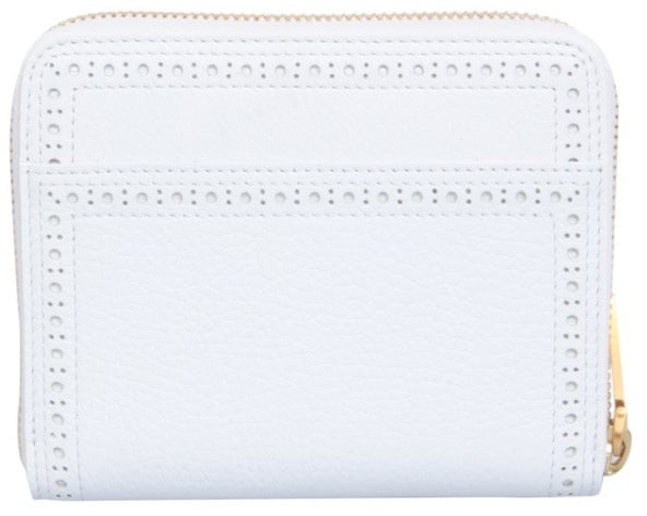 Thom Browne Textured Leather Zipped Wallet Wit