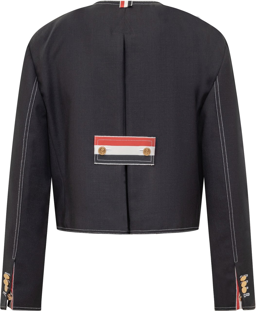 Thom Browne Cardigan con Pieghe a Scatola Blauw