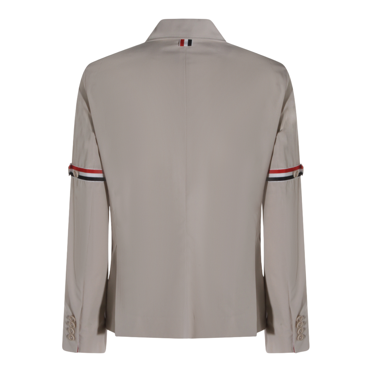 Thom Browne Beige Tailored Jacket with Notched Collar Neutraal