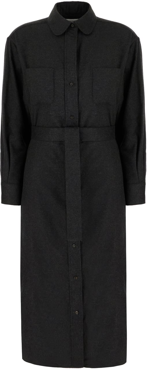 Thom Browne Thom Browne Graphite silk blend dress Grijs