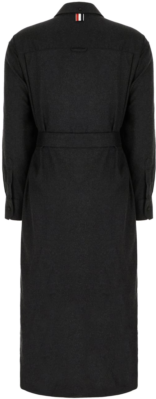 Thom Browne Thom Browne Graphite silk blend dress Grijs