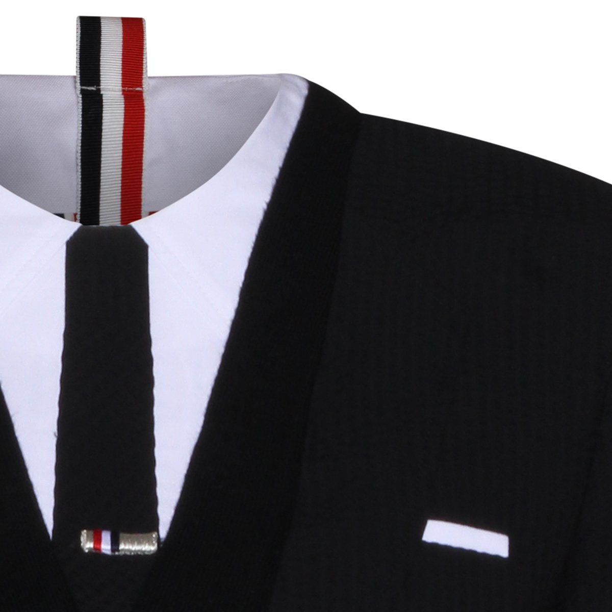 Thom Browne Tailored Black Mini Dress Zwart