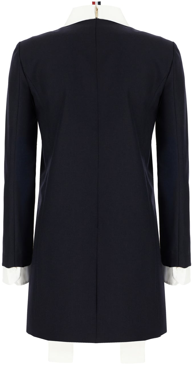 Thom Browne Thom Browne Navy blue wool dress Blauw