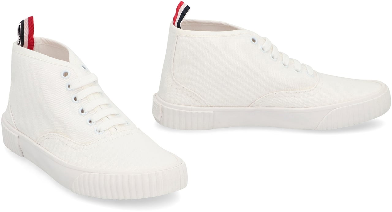 Thom Browne Heritage Trainer Vulcanized mid-top sneakers Wit