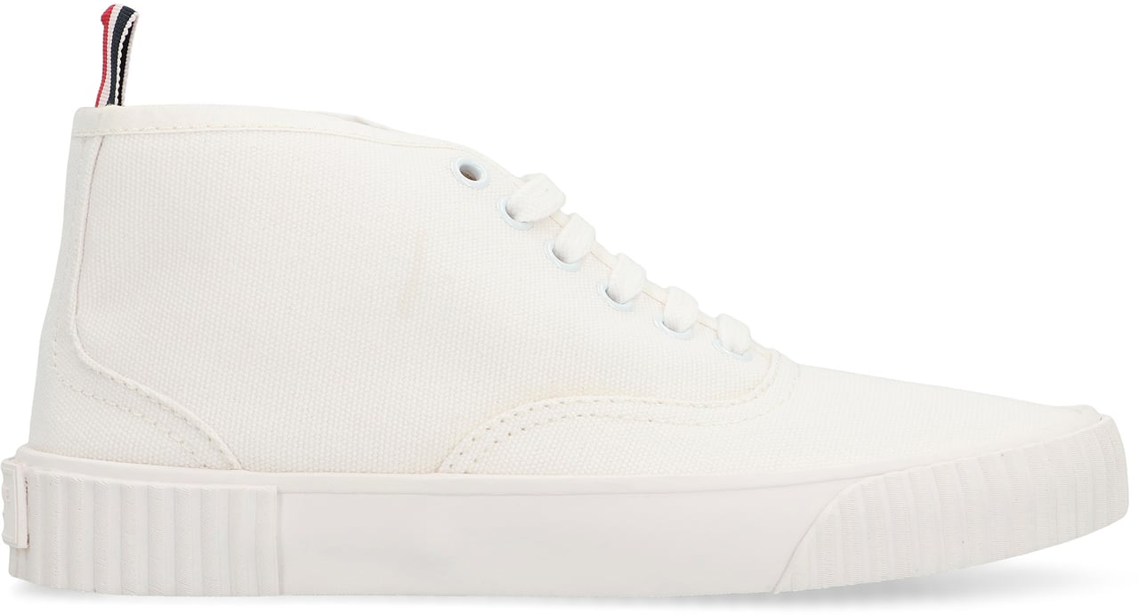 Thom Browne Heritage Trainer Vulcanized mid-top sneakers Wit