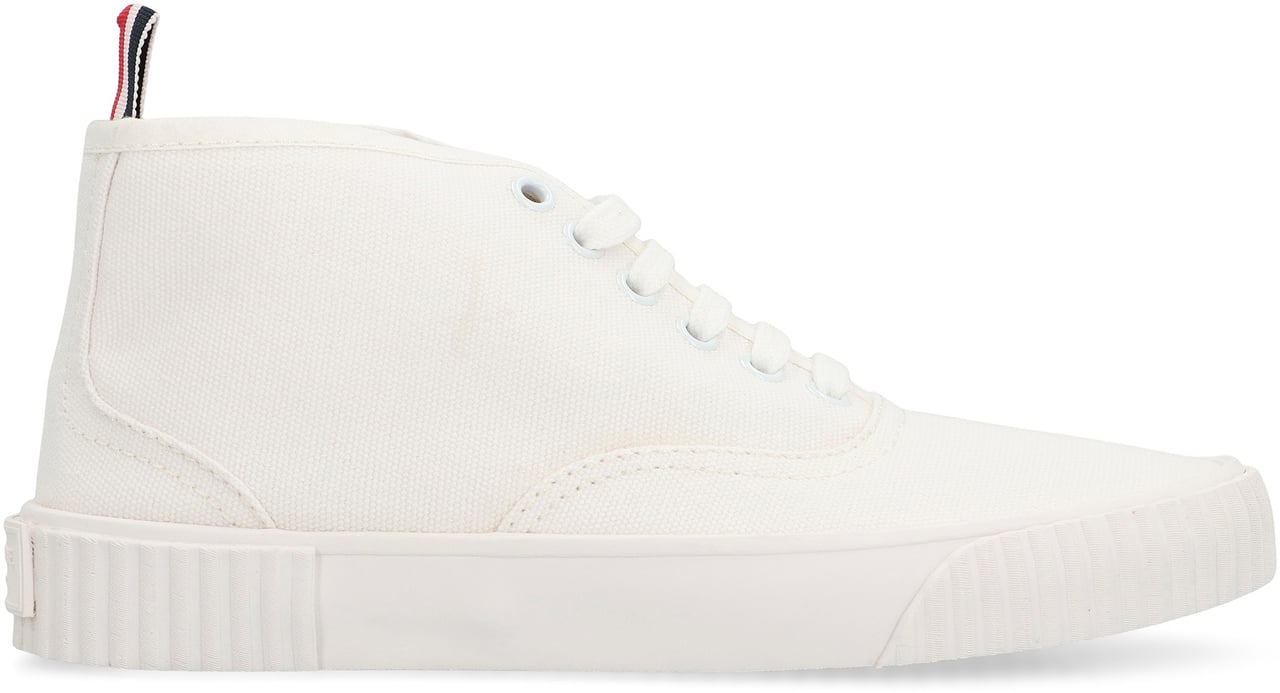 Thom Browne Heritage Trainer Vulcanized mid-top sneakers Wit