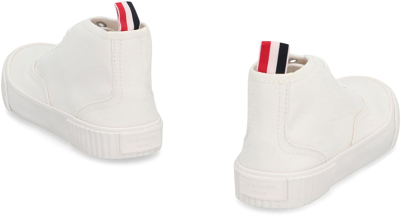Thom Browne Heritage Trainer Vulcanized mid-top sneakers Wit