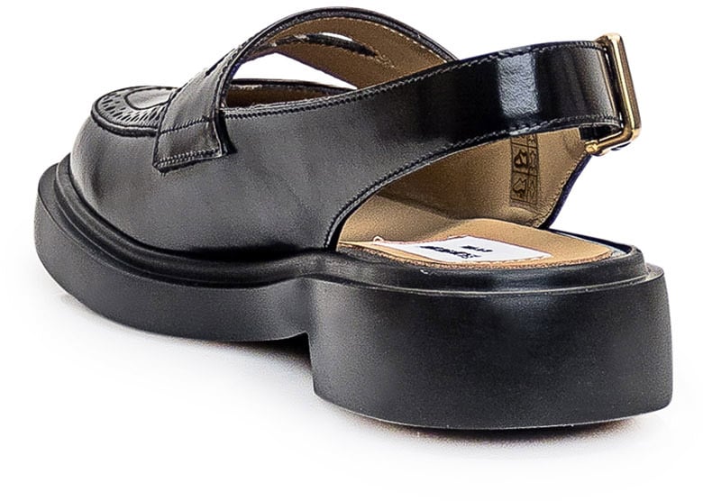 Thom Browne Sandalo in Pelle Zwart