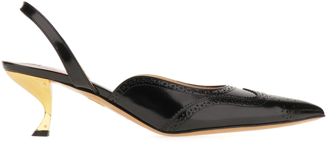 Thom Browne Thom Browne Black leather pumps Zwart