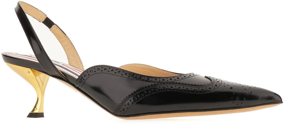 Thom Browne Thom Browne Black leather pumps Zwart