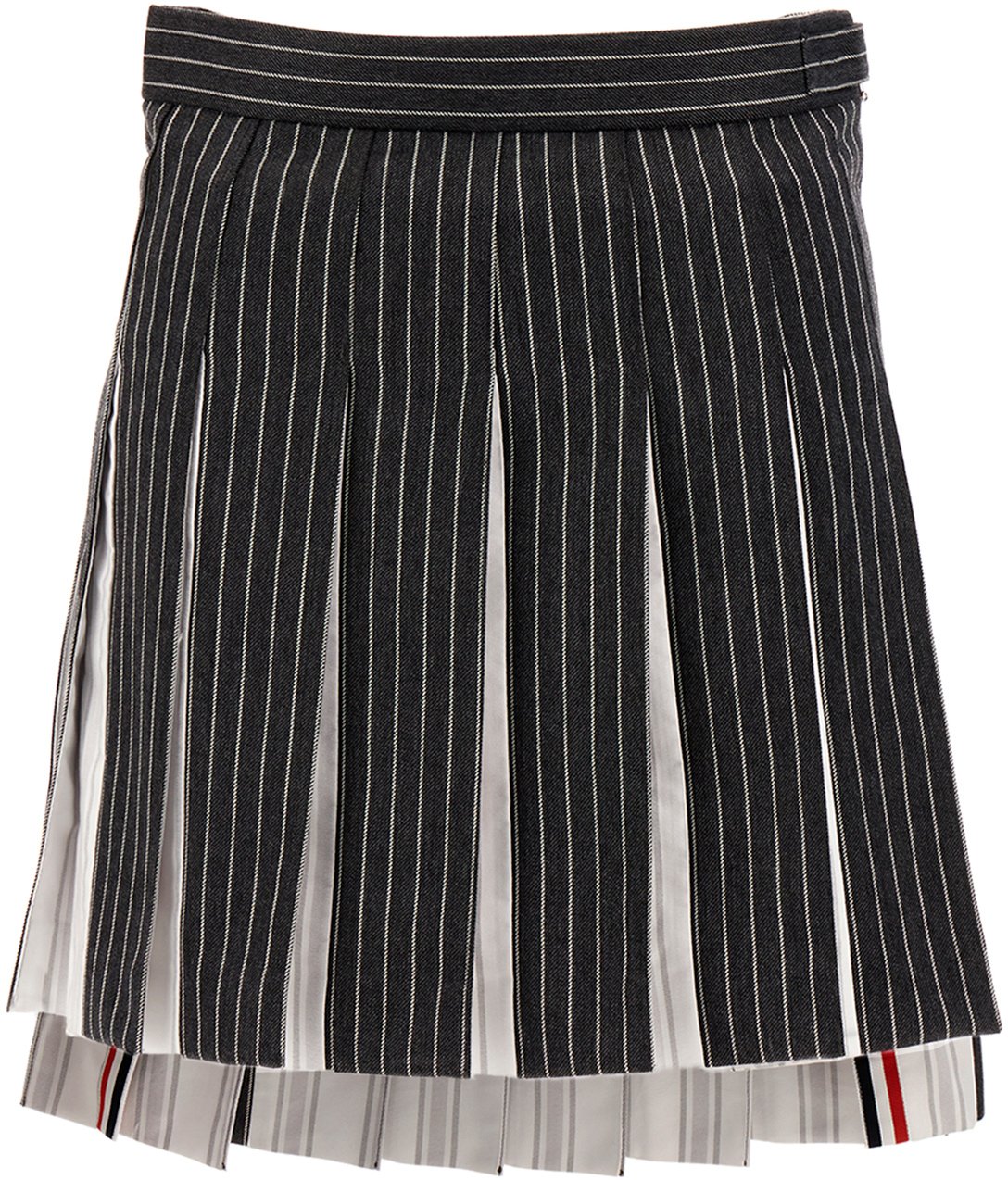 Thom Browne Thom Browne Embroidered wool mini skirt Zwart