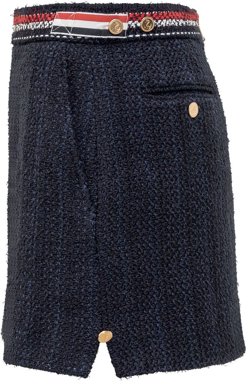 Thom Browne Gonna RWB in Tweed Blauw